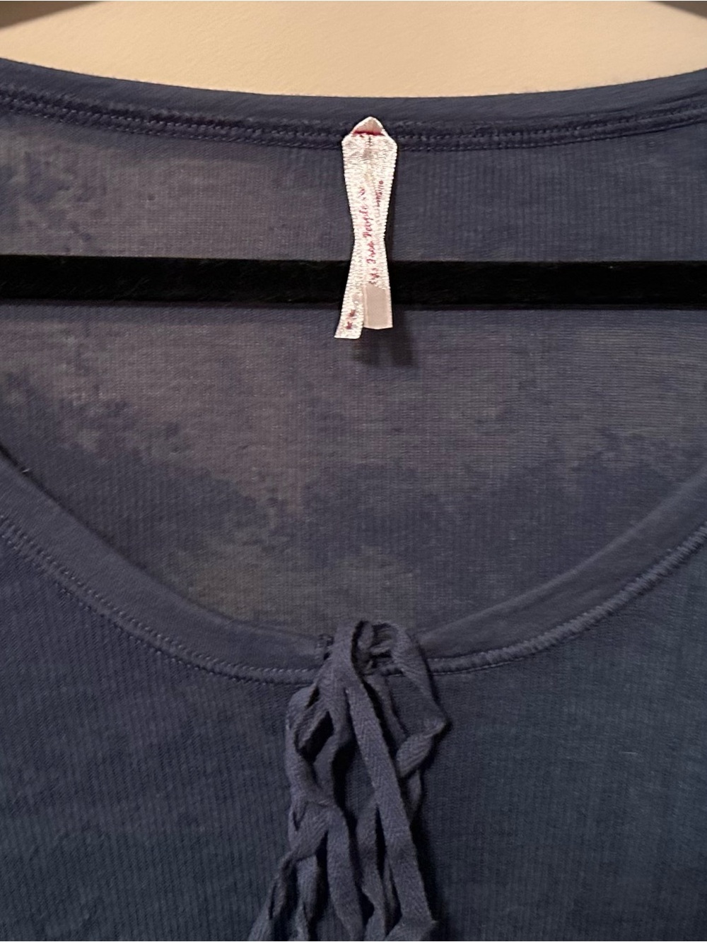 Free People Navy Blue Scoop Neck Top - Picture 3 of 6